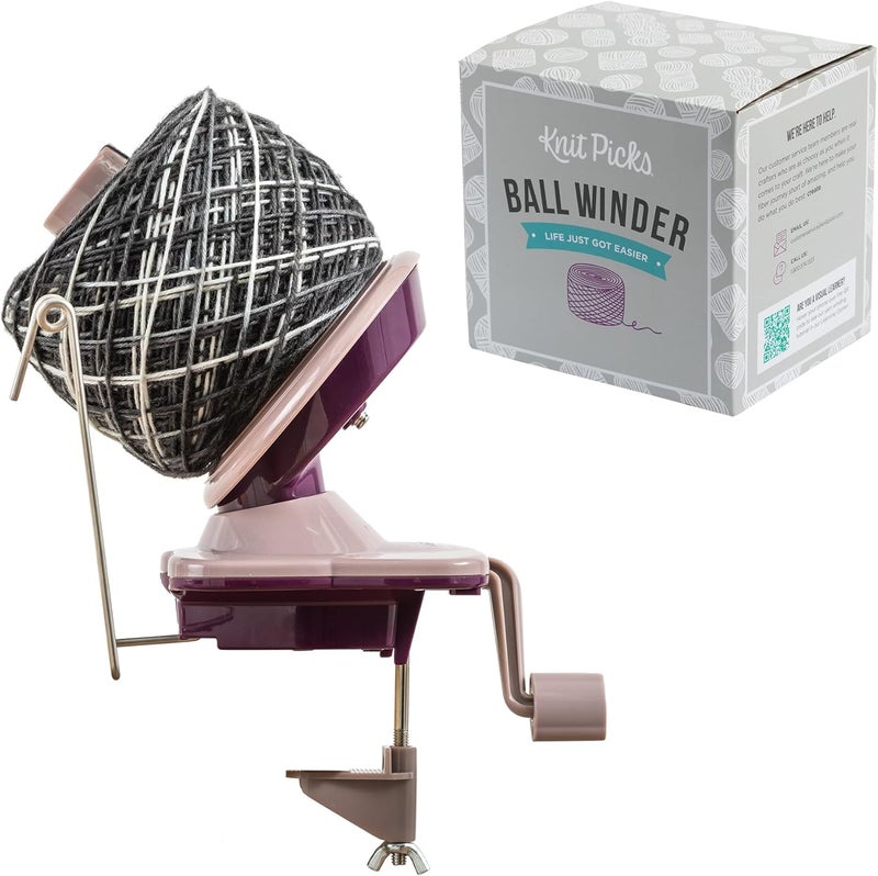 KnitPicks Yarn Ball Winder for Knitting and Crocheting (Purple) - Image 1